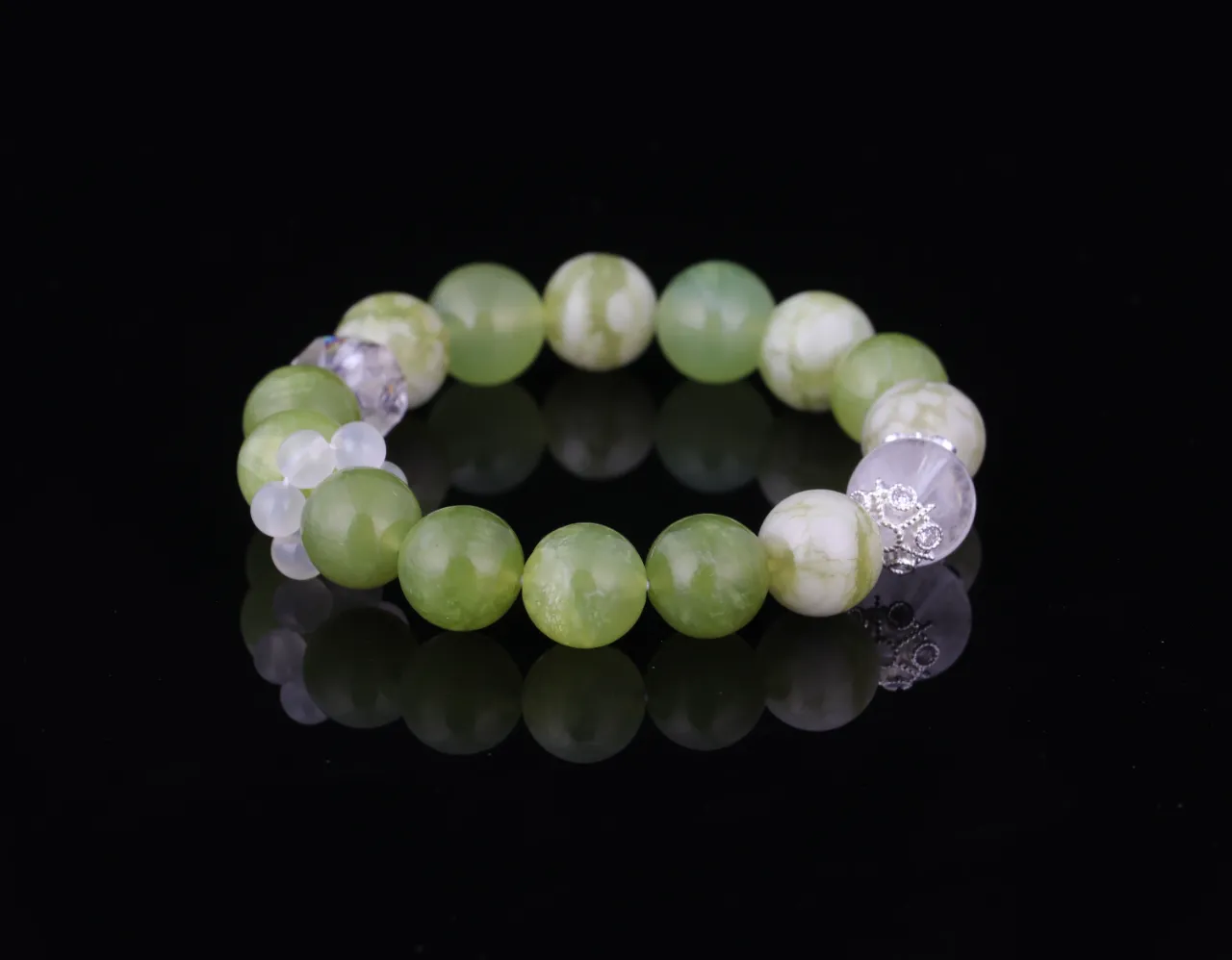 天然青提奶綠水晶手串輕奢小眾手鍊天然水晶 3