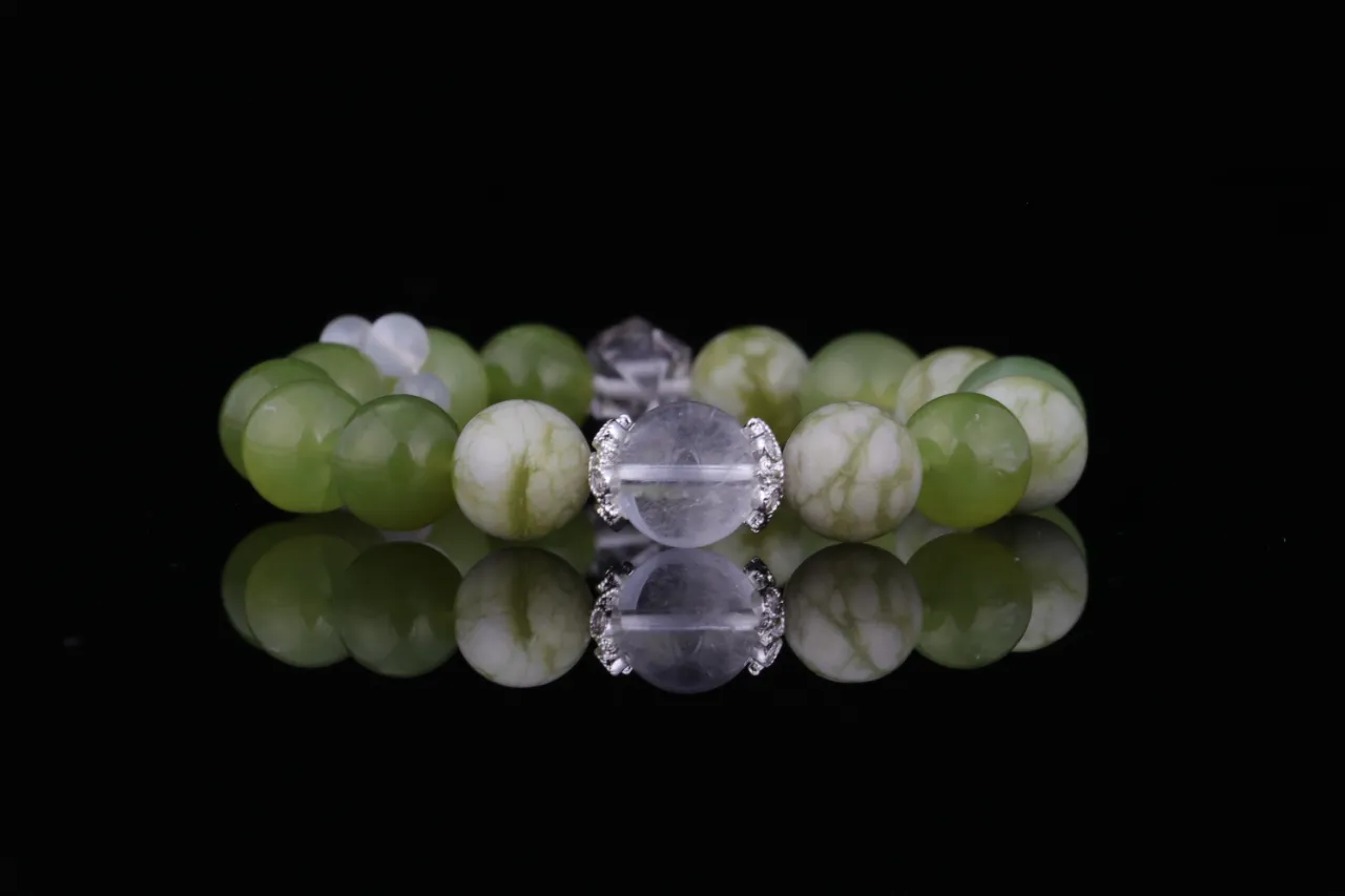 天然青提奶綠水晶手串輕奢小眾手鍊天然水晶 5
