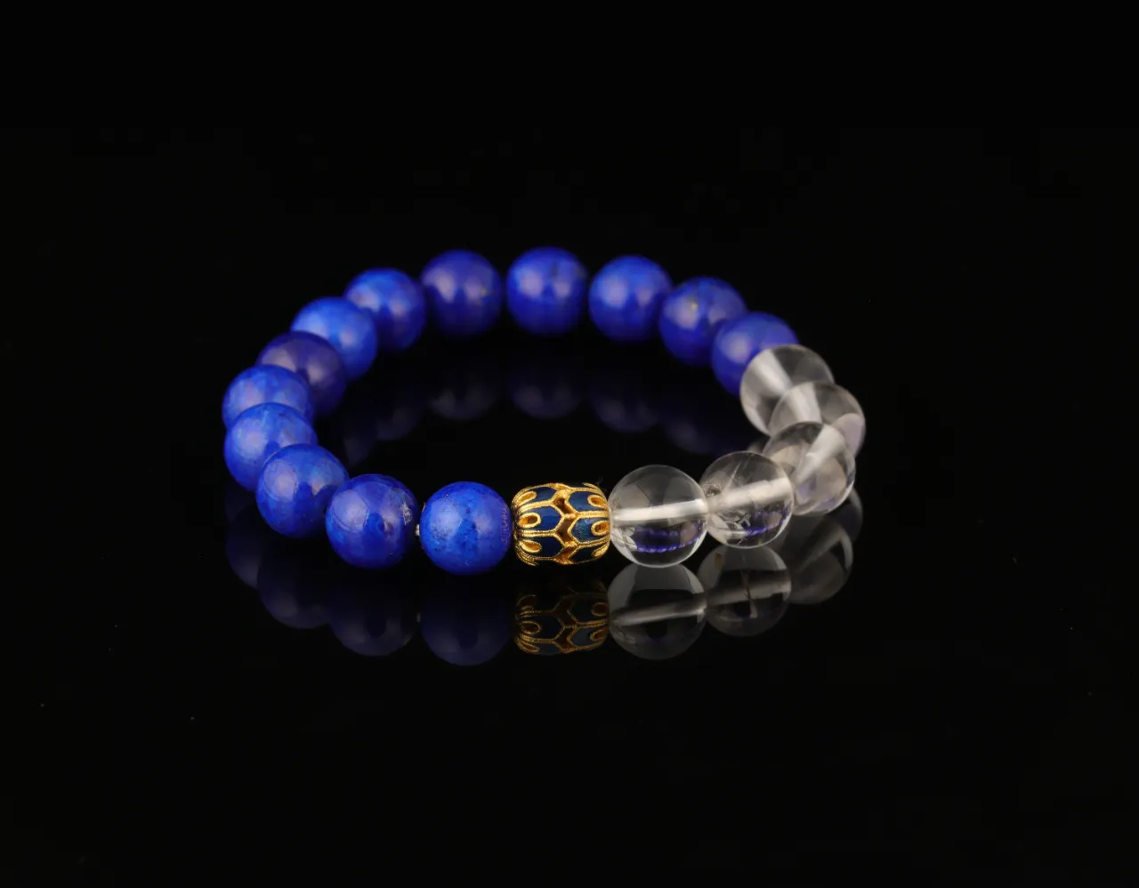 青金石 白水晶水晶手串客製天然水晶生辰定製 5