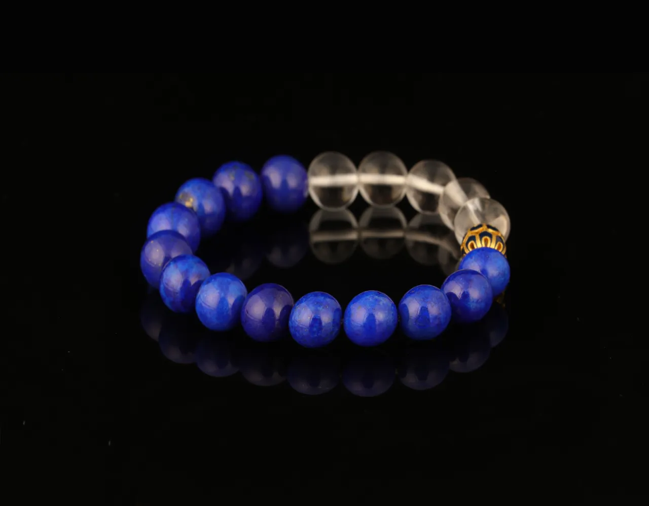 青金石 白水晶水晶手串客製天然水晶生辰定製 6