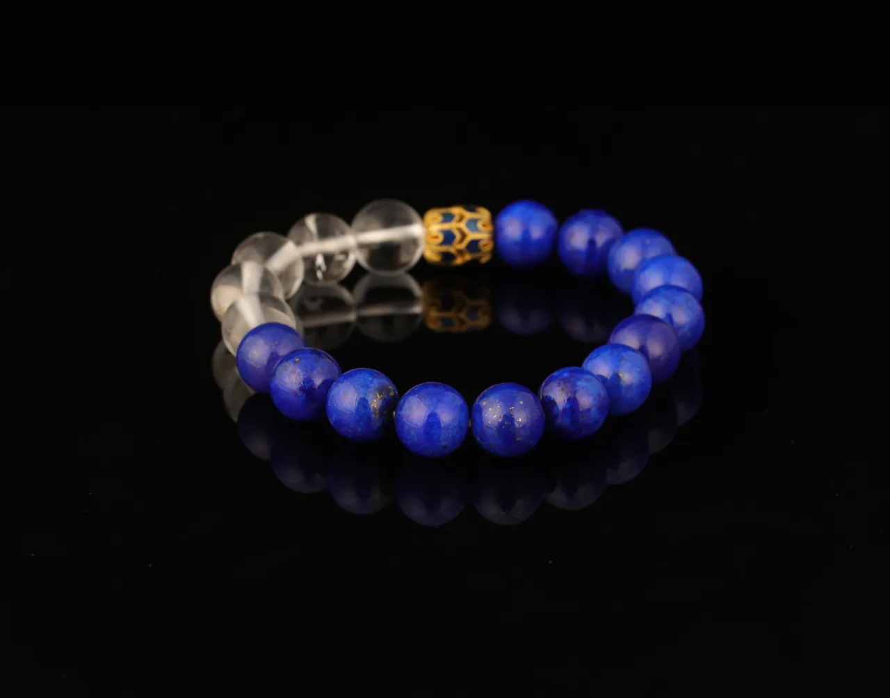 青金石 白水晶水晶手串客製天然水晶生辰定製 7