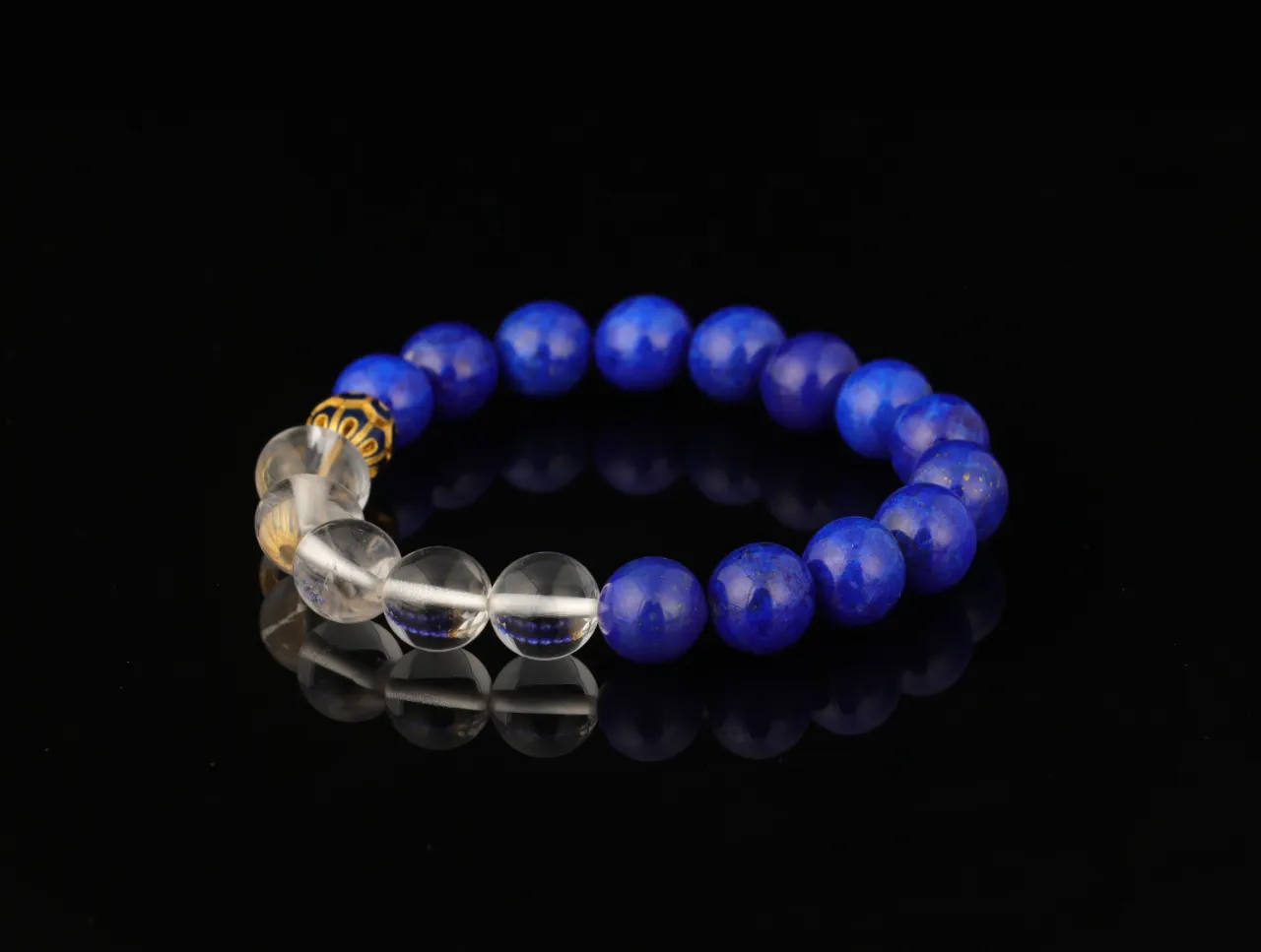 青金石 白水晶水晶手串客製天然水晶生辰定製 8