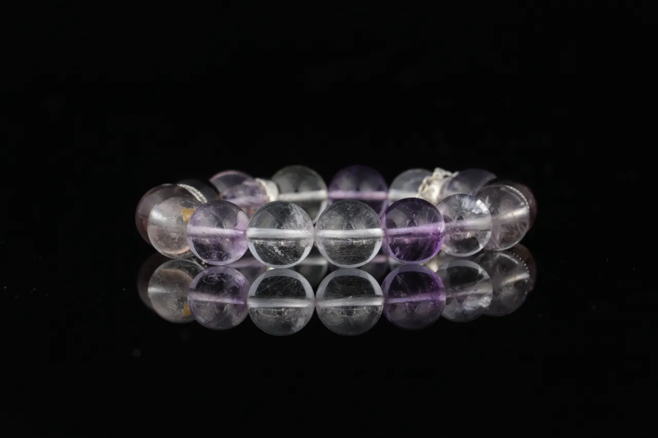 靈樞淨澈手串白水晶紫水晶茶晶生辰定制專屬客製 3