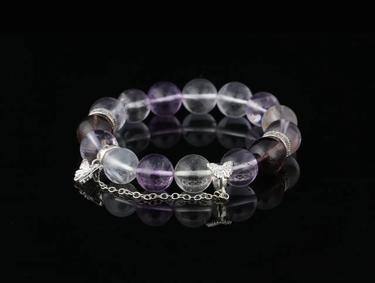 靈樞淨澈手串白水晶紫水晶茶晶生辰定制專屬客製 5