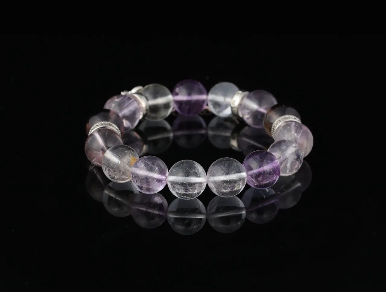 靈樞淨澈手串白水晶紫水晶茶晶生辰定制專屬客製 7