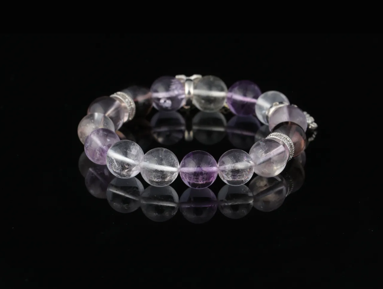 靈樞淨澈手串白水晶紫水晶茶晶生辰定制專屬客製 8