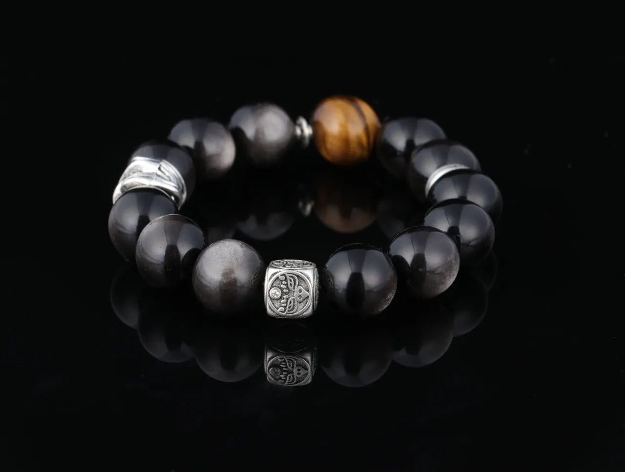 銀耀石虎眼石生辰定制專屬客製天然水晶手串 4