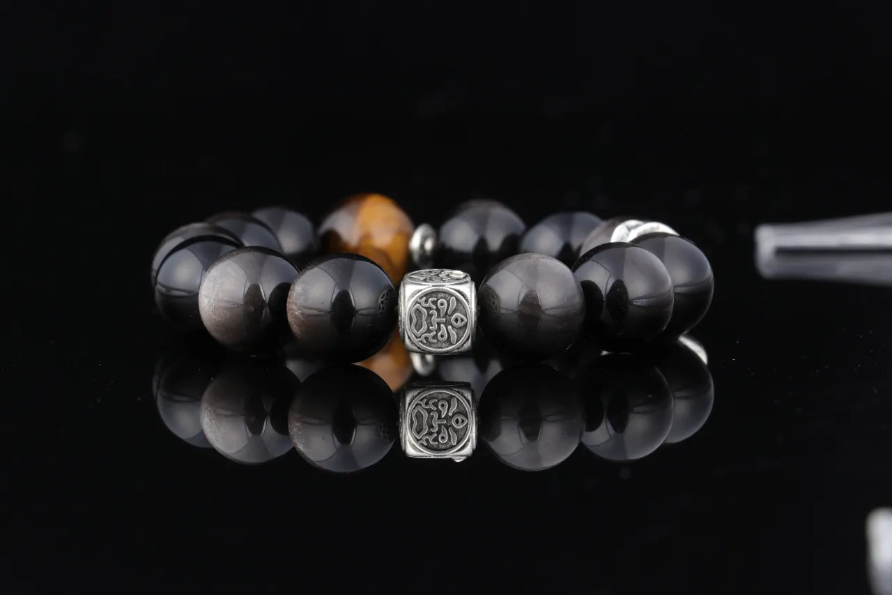 銀耀石虎眼石生辰定制專屬客製天然水晶手串 6