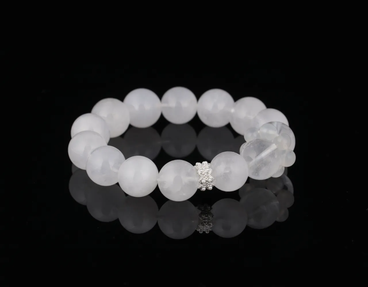 白幽靈白水晶手串生辰定制專屬客製天然水晶