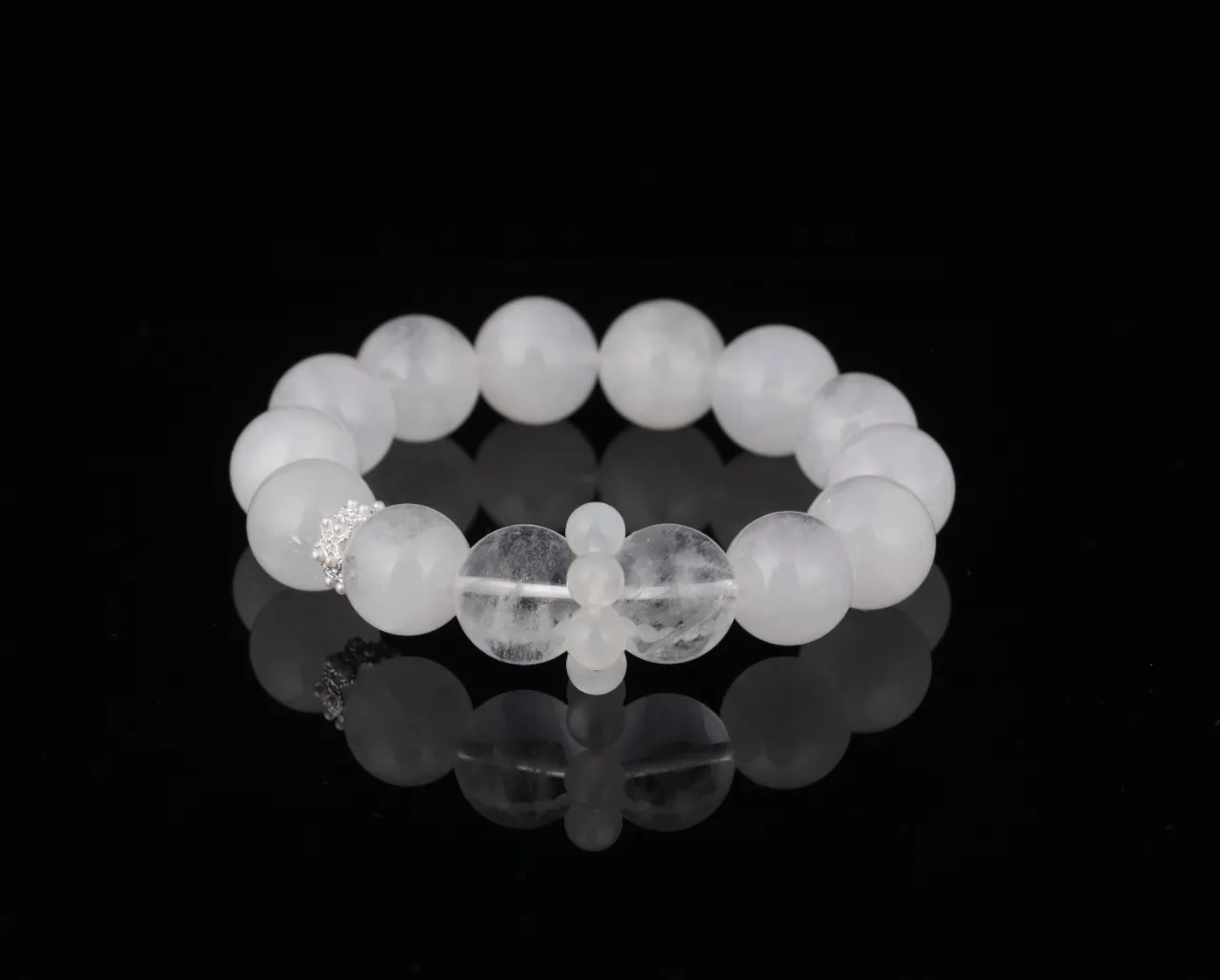 白幽靈白水晶手串生辰定制專屬客製天然水晶 2