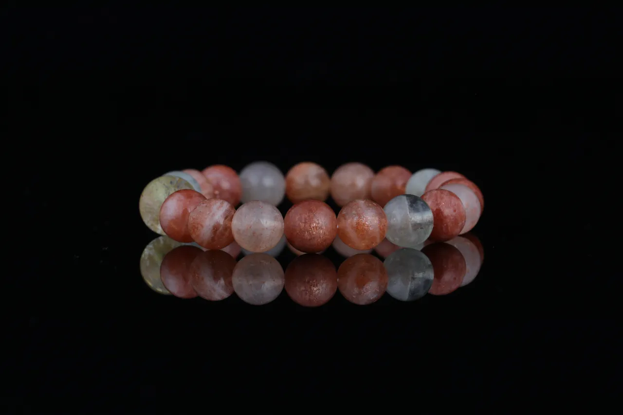 天然阿魯沙月光石金髮晶水晶串生辰定制專屬客製 4