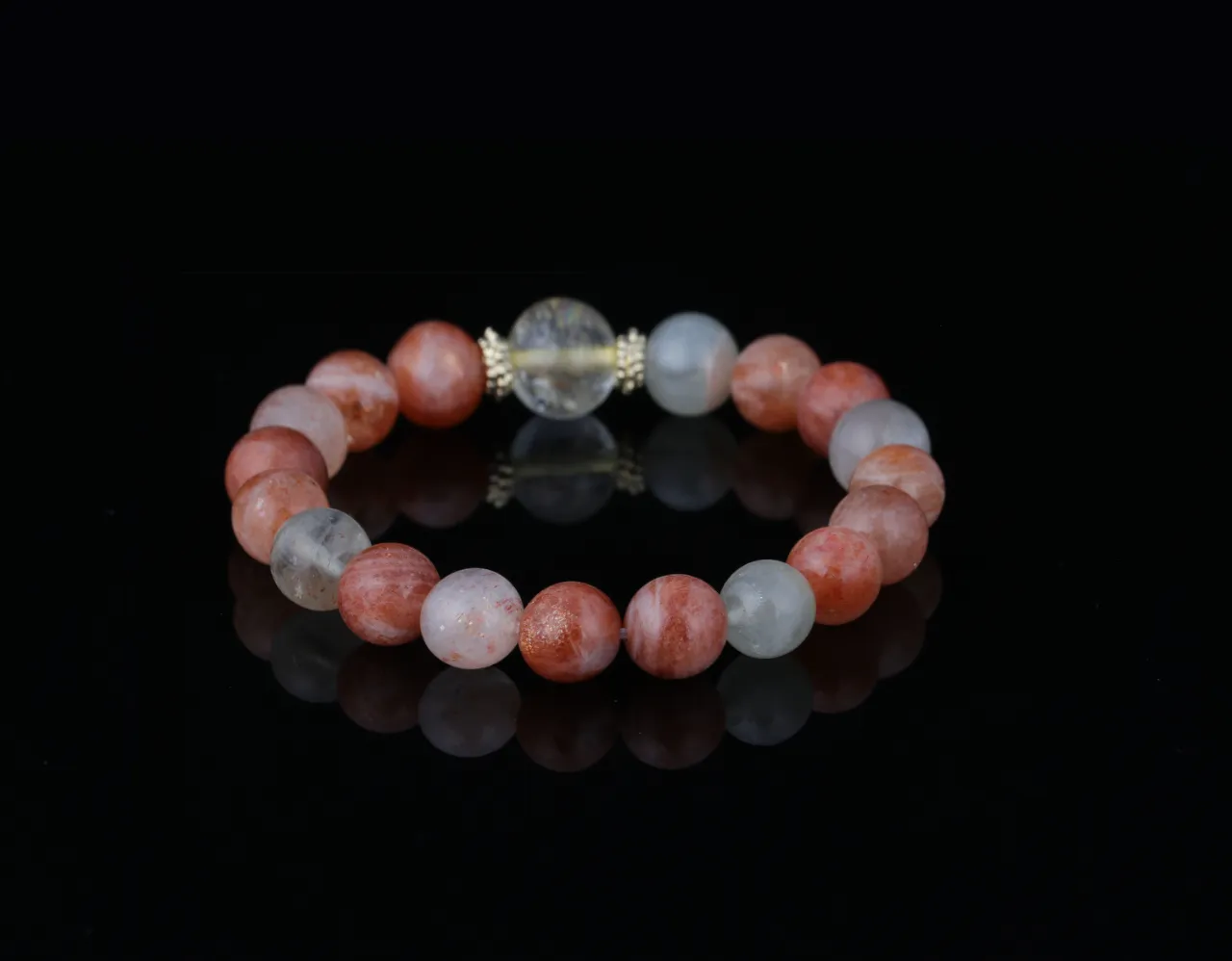 天然阿魯沙月光石金髮晶水晶串生辰定制專屬客製 7