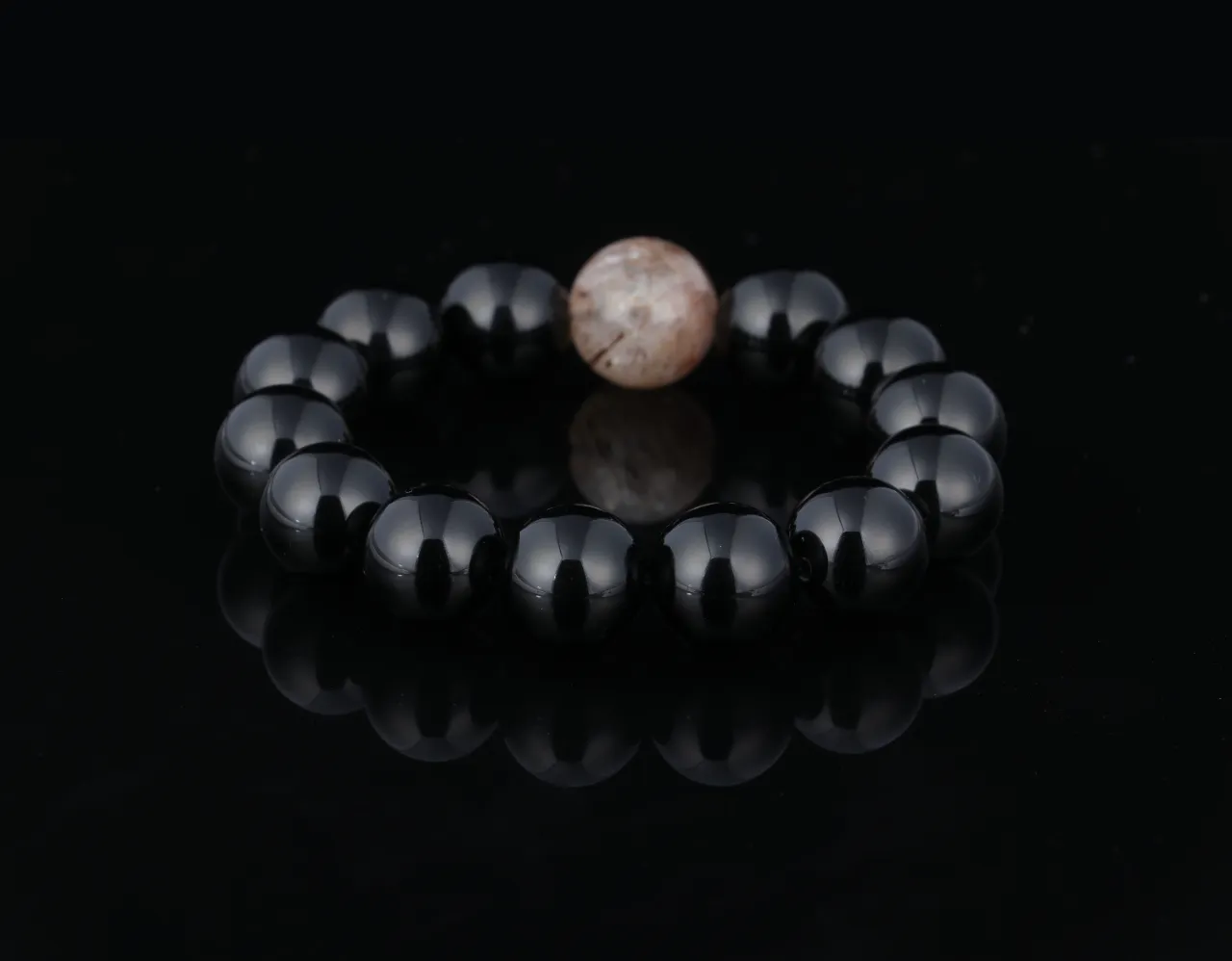 黑曜石超7手串天然水晶生辰定制 3