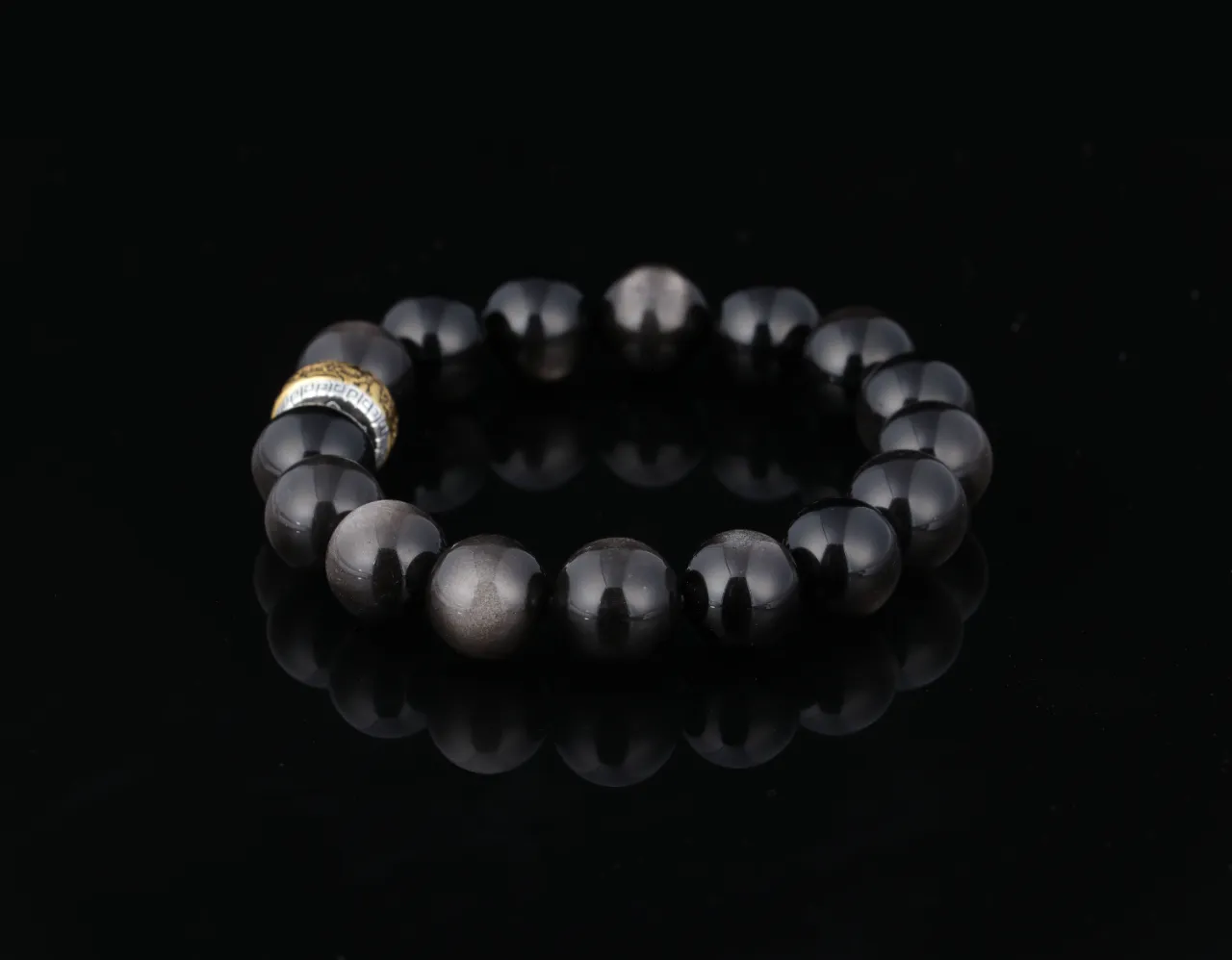 銀耀石漩渦手串天然水晶生辰定制 4