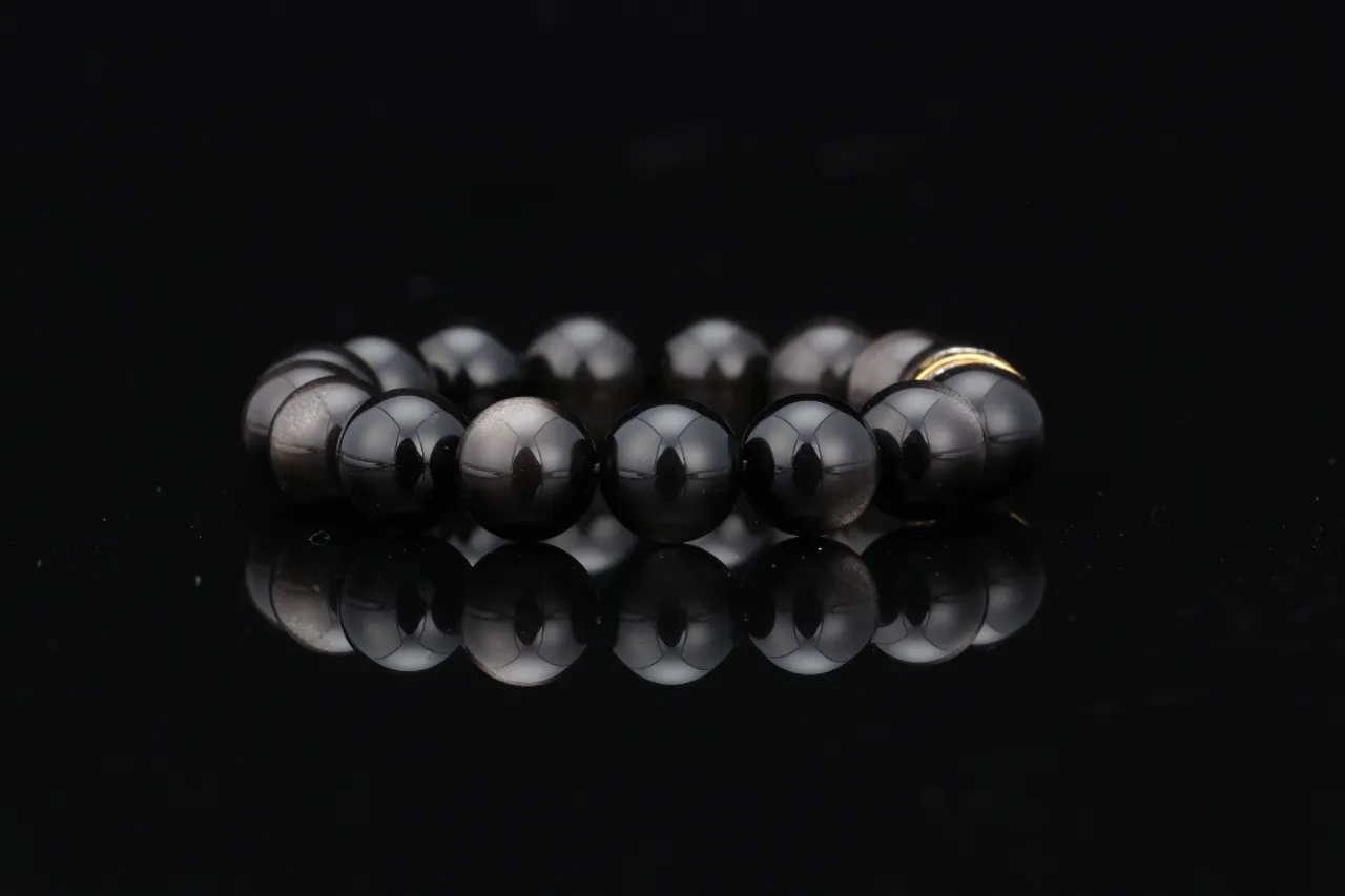 銀耀石漩渦手串天然水晶生辰定制 6