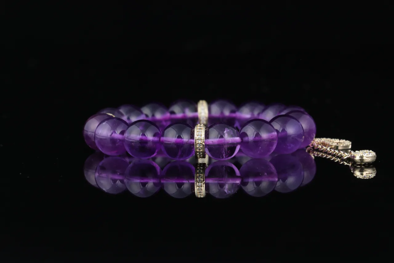 紫霄 | 紫水晶天然水晶手鍊生辰定制 2