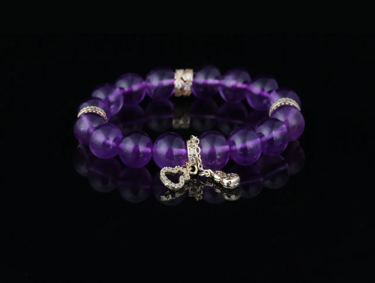 紫霄 | 紫水晶天然水晶手鍊生辰定制 5