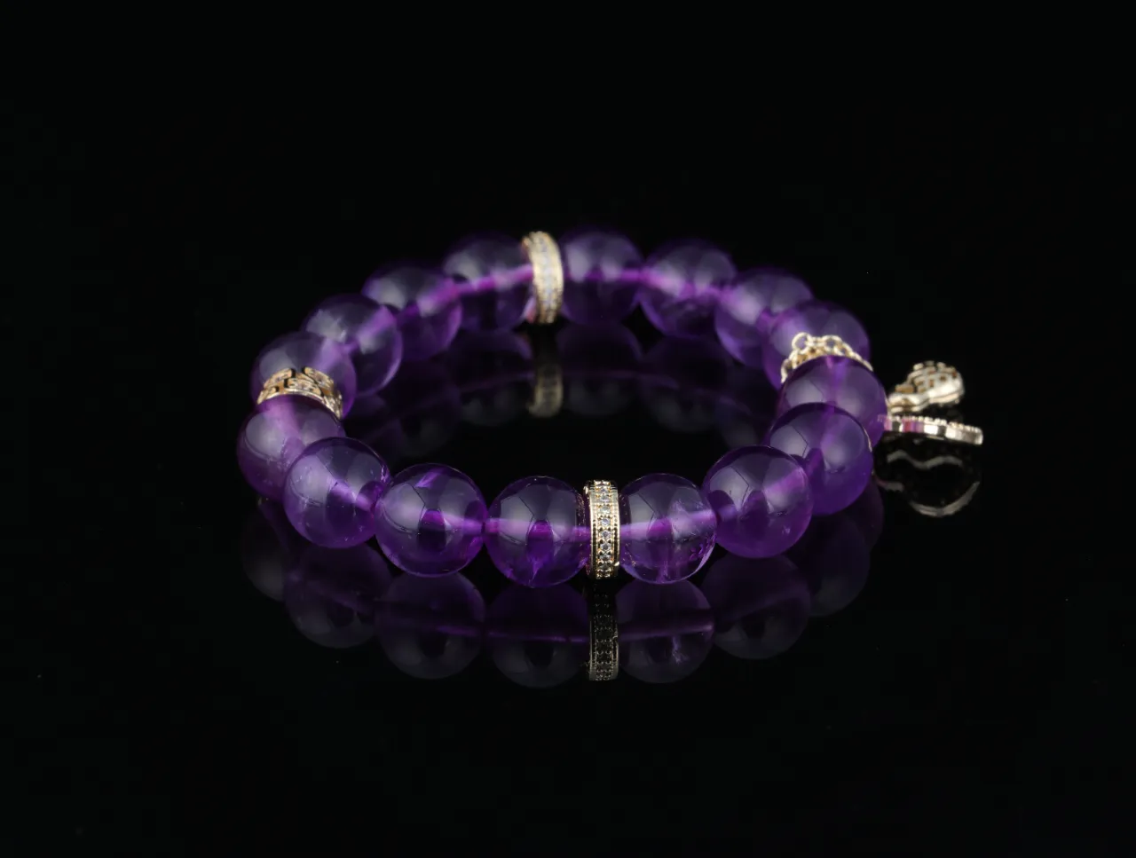 紫霄 | 紫水晶天然水晶手鍊生辰定制 6