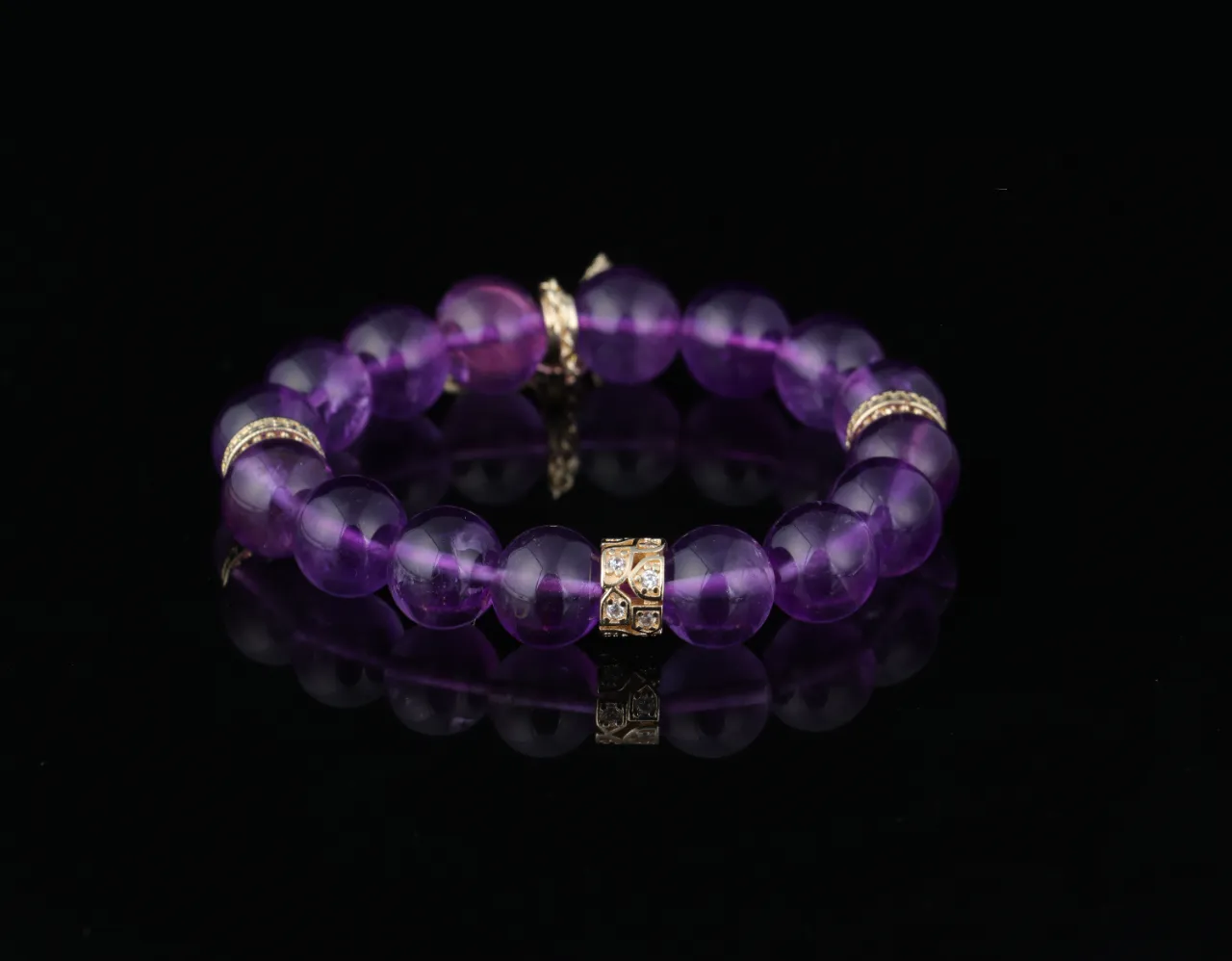 紫霄 | 紫水晶天然水晶手鍊生辰定制 7