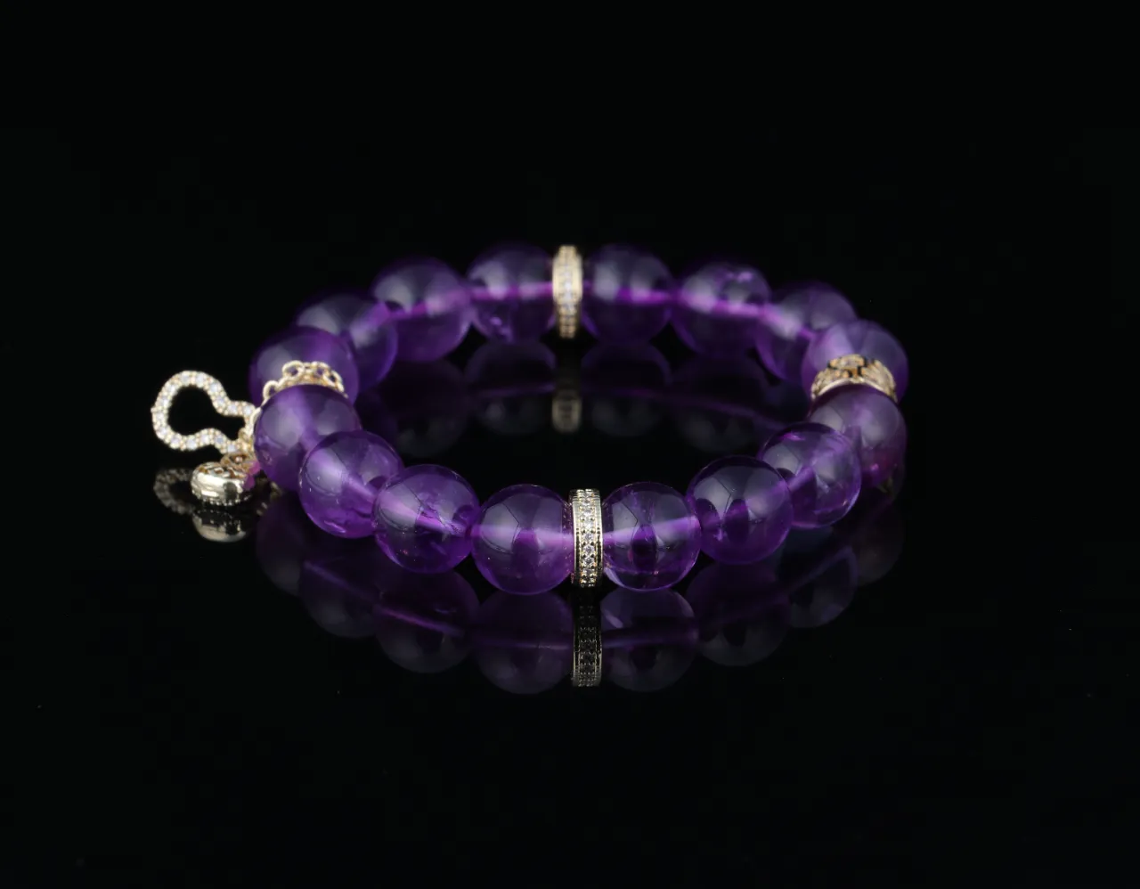 紫霄 | 紫水晶天然水晶手鍊生辰定制 8